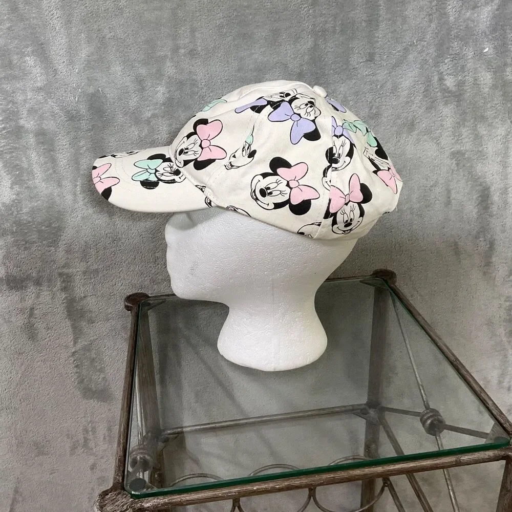 Walt Disney Minnie Mouse Adj. strap back AOP Baseball Hat Cap